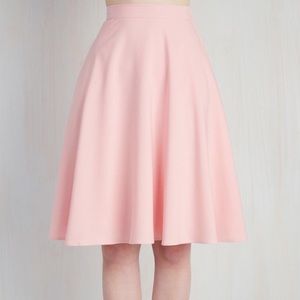 ModCloth Just This Sway A-line Skirt in Carnation